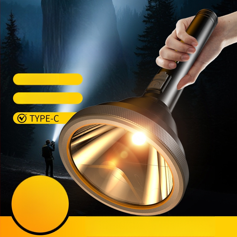 Rankinis žibintuvėlis iš aliuminio lydinio su įmontuota įkraunama baterija (18650), 5W LED, šviesos srautas 50 m, įkrovimo laikas 3 valandos, lauko naudojimui