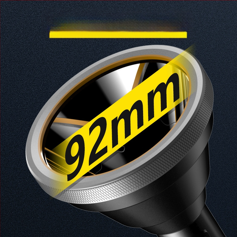 Rankinis žibintuvėlis iš aliuminio lydinio su įmontuota įkraunama baterija (18650), 5W LED, šviesos srautas 50 m, įkrovimo laikas 3 valandos, lauko naudojimui