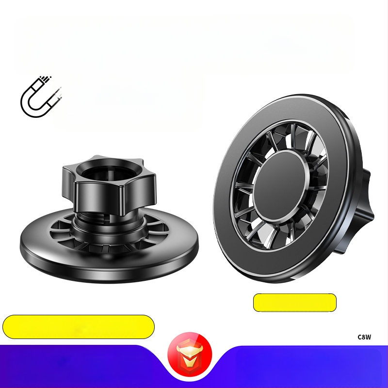 MagSafe žiedo magneto galva automobilių skydelio laikikliui, N52 magnetas, ABS plastikas, magnetinis montavimas, įtrauktas magnetinis lakštas