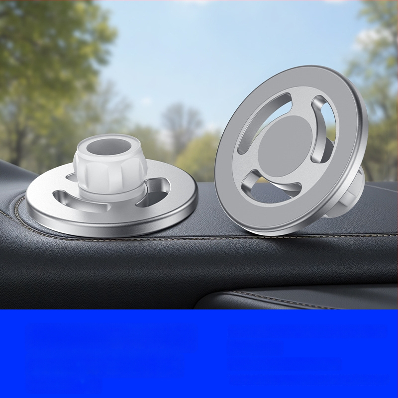MagSafe žiedo magneto galva automobilių skydelio laikikliui, N52 magnetas, ABS plastikas, magnetinis montavimas, įtrauktas magnetinis lakštas