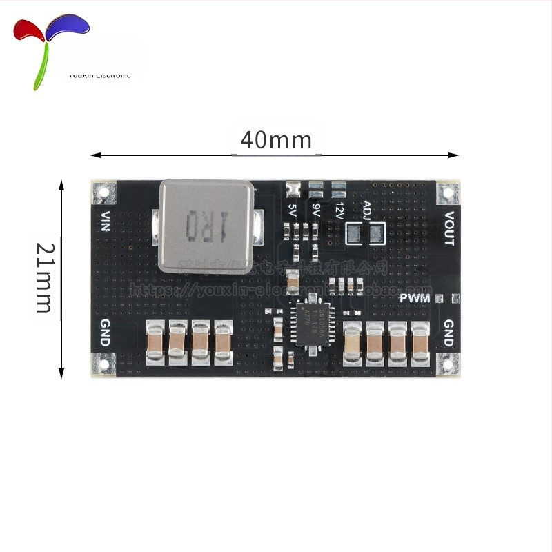TPS61088 Boost DC-DC modulis ličio baterijai, įvadas 5V/9V/12V, išvestis iki 10A