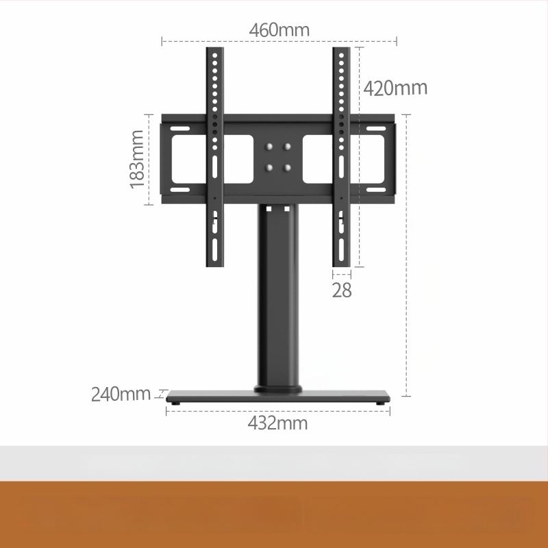Universalus televizoriaus stovas ir sieninis laikiklis, mechaninis valdymas, geležinis laikiklis, apkrova virš 15 kg