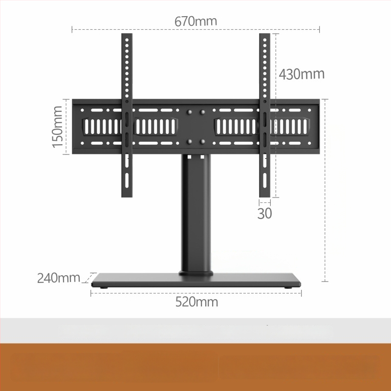 Universalus televizoriaus stovas ir sieninis laikiklis, mechaninis valdymas, geležinis laikiklis, apkrova virš 15 kg