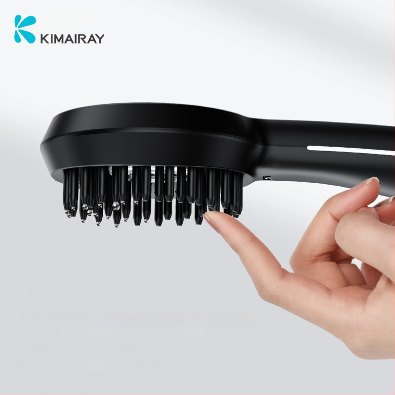 Elektrinis dozavimo masažinis šepetėlis plaukams ir galvos odai; 3 greičiai; Type-C įkrovimas