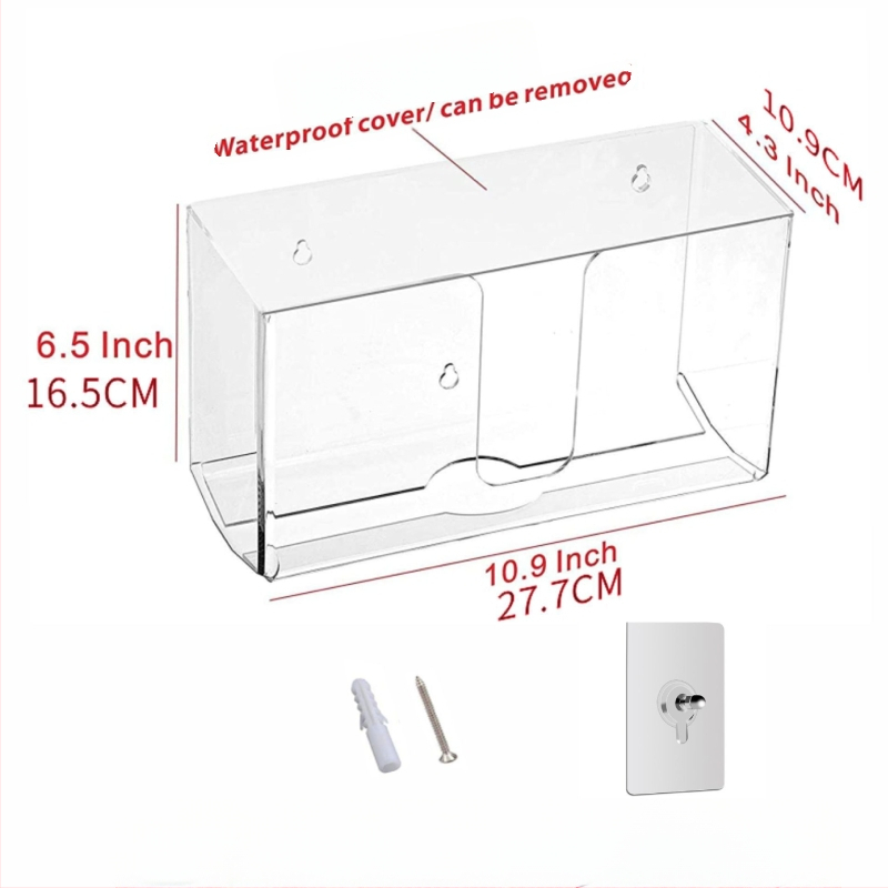 Sieninė plastikinė servetėlių dėžutė su nuimamomis servetėlėmis, atspari vandeniui ir daugiafunkcinė.