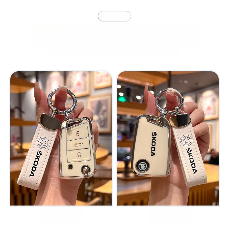 Skoda raktų dėklas Huihuangda TPU – Aukštos klasės (Prekės ženklas: Huihuangda; Automobilio markė: Skoda; Medžiaga: TPU; Stilius: Aukštos klasės)