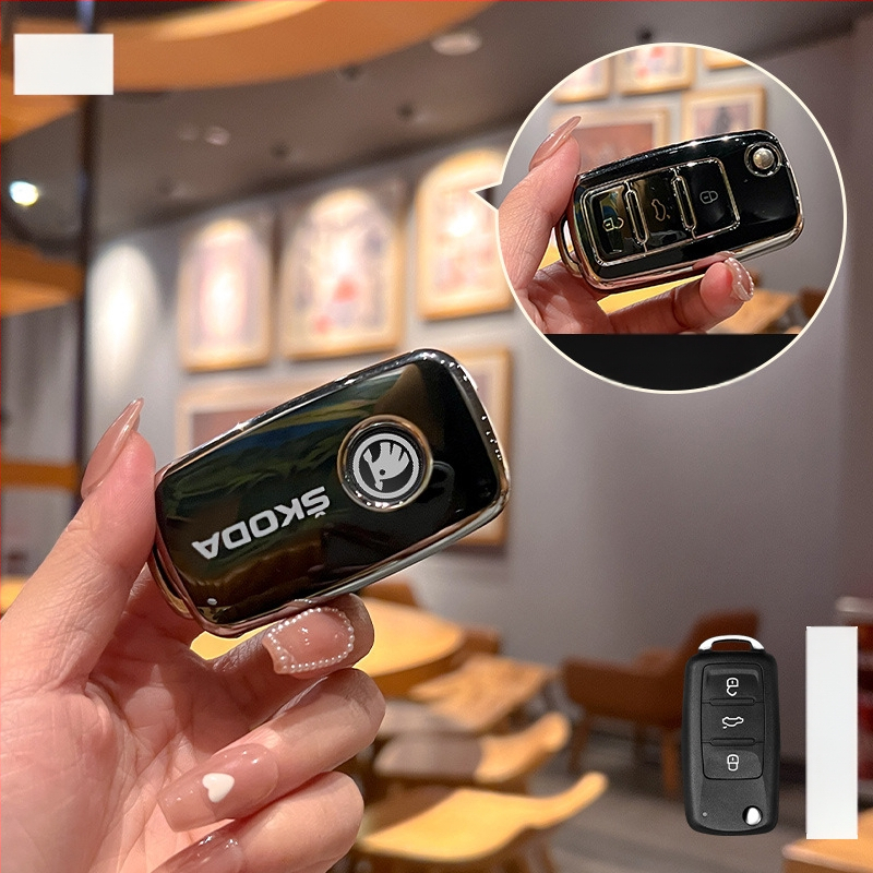 Skoda raktų dėklas Huihuangda TPU – Aukštos klasės (Prekės ženklas: Huihuangda; Automobilio markė: Skoda; Medžiaga: TPU; Stilius: Aukštos klasės)