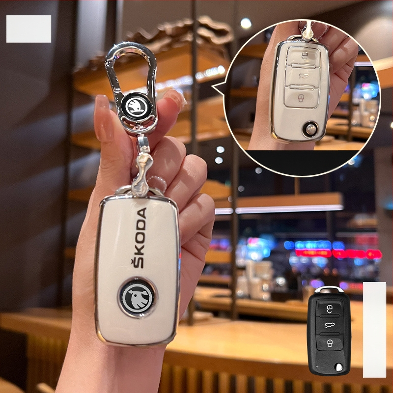 Skoda raktų dėklas Huihuangda TPU – Aukštos klasės (Prekės ženklas: Huihuangda; Automobilio markė: Skoda; Medžiaga: TPU; Stilius: Aukštos klasės)