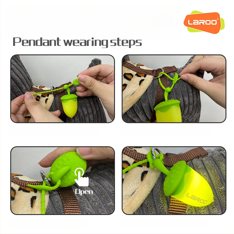 Šunų naktinis pakabukas – silikonas, įkraunamas LED, animacinis stilius, prieš praradimą