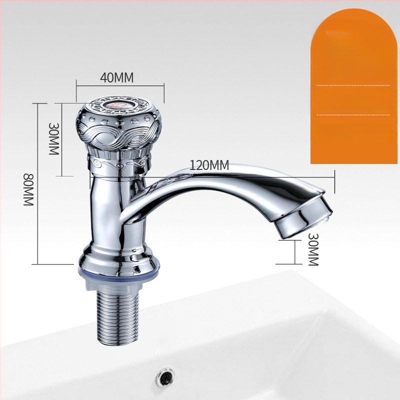 Plastikust kraan valamu jaoks keramikkava ventiiliga, nominaalne rõhk 0,8 MPa, kolonniline paigaldus, sissetooma/väljundtoru diameeter 4 punktid