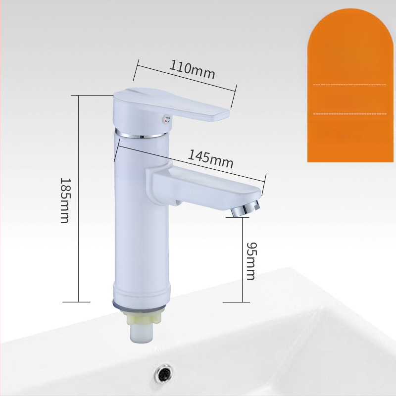 Plastikust kraan valamu jaoks keramikkava ventiiliga, nominaalne rõhk 0,8 MPa, kolonniline paigaldus, sissetooma/väljundtoru diameeter 4 punktid