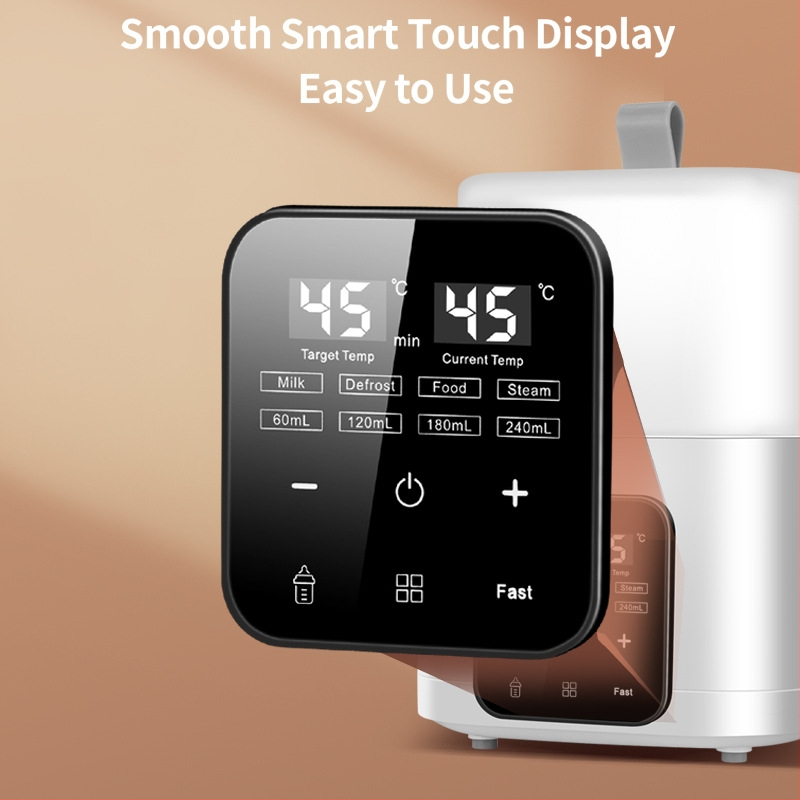 Pudeles sildītājs un sterilizators, viss vienā, ar attālināto vadību, 2-in-1, liels tilpums, 200W, PP