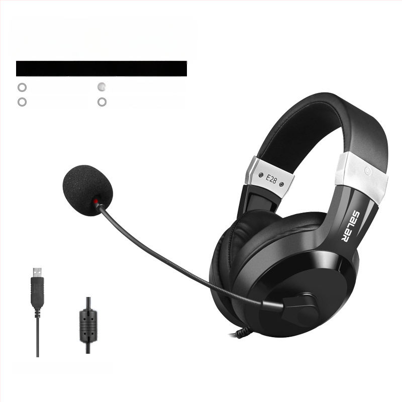 USB juhtmega peakomplekt sisseehitatud helikaardiga ja mikrofoniga, 40 mm draiverid, sagedusvahemik 20 kHz, takistus 32 Ω, kaabli pikkus 2,7 m