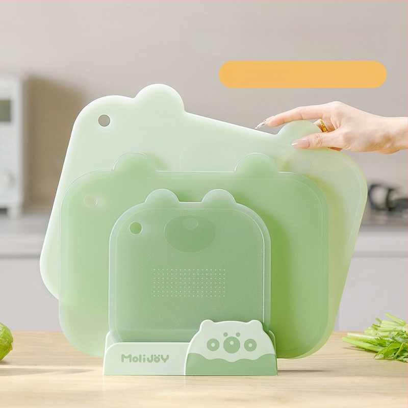 Maisto kokybės plastikinė pjaustymo lenta namų naudojimui, neslidi, pelėsiui atspari, tinkama kūdikių maistui ir vaisių bei daržovių paruošimui