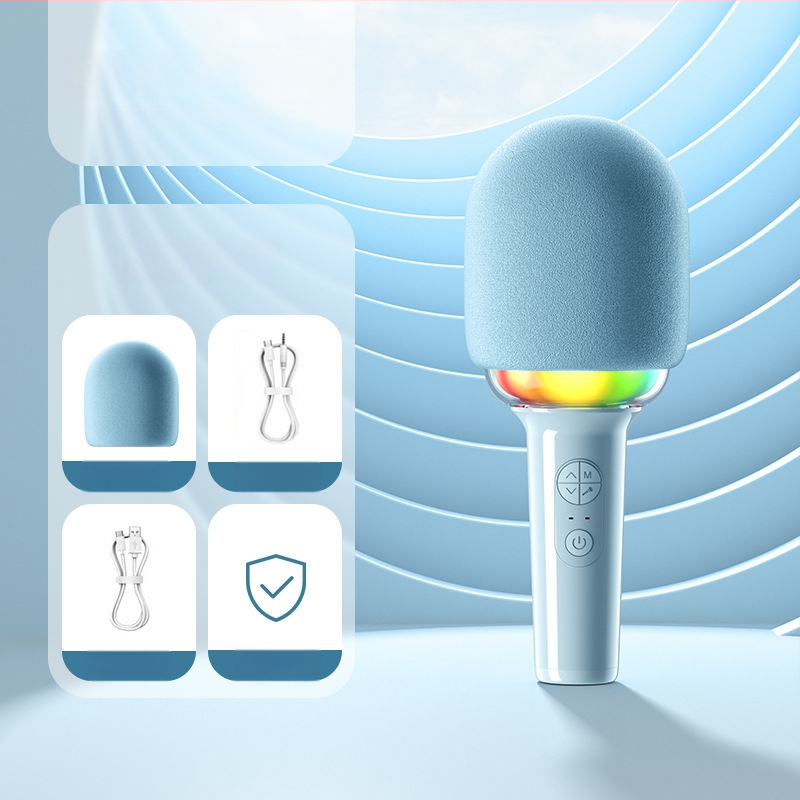 L8 Vaikų karaoke mikrofonas su Bluetooth 5.0, širdies formos dizainas, įmontuota baterija, dažnių diapazonas 100 Hz–20 kHz, 3 W