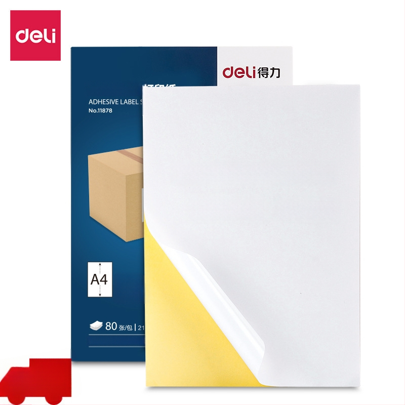 Atsparus lipnus etikečių popierius lazeriniam spausdintuvui, modelis 11878, prekė Deli, medžiaga: Copperplate lipnios etiketės, klijai: karšto lydymo, paviršius: 78 g dengtas popierius