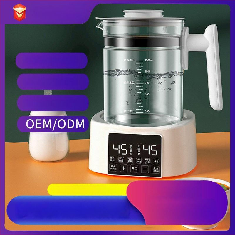 Piena regulators, inteliģents bērnu piens sildītājs ar temperatūras kontroli, modelis HJ-A06, stikla korpuss, 600W, Hangjia