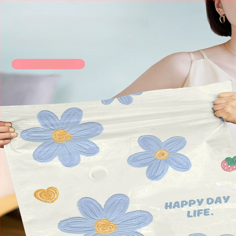 Vakuuma kompresijas soma drēbēm un plediem ar elektrisko sūknu, PA+PE materiāls, modelis: pakarinātais uzglabāšanas maisiņš, Shell Stone