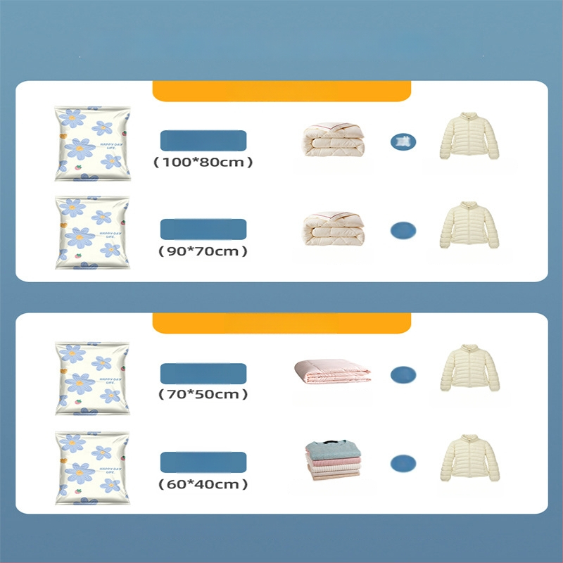 Vakuuma kompresijas soma drēbēm un plediem ar elektrisko sūknu, PA+PE materiāls, modelis: pakarinātais uzglabāšanas maisiņš, Shell Stone