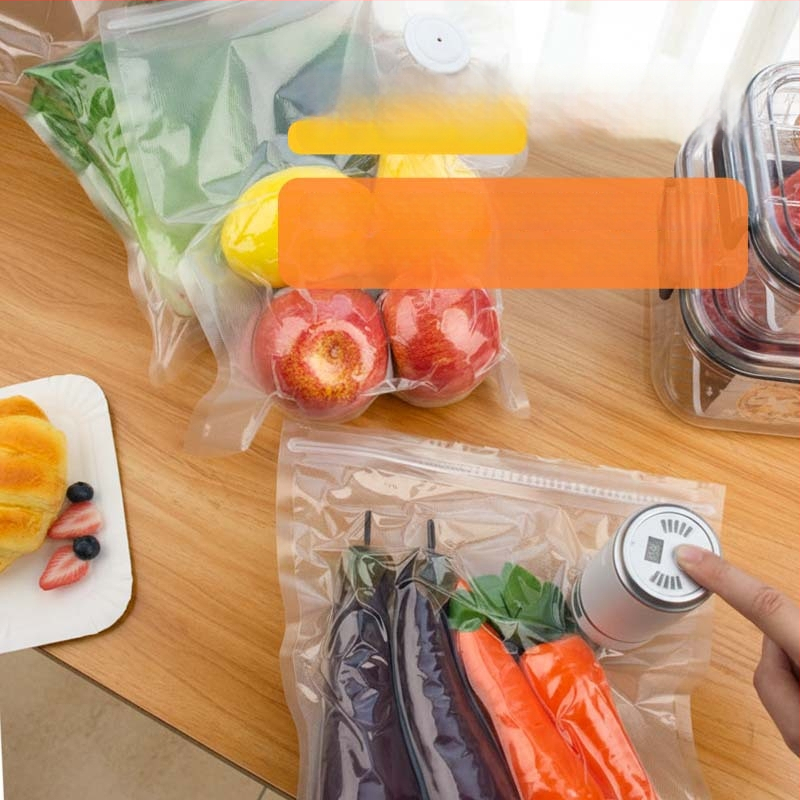 Vakuuma uzglabāšanas maisiņš pārtikai — PA+PE biezināts materiāls, sūkšanās tips, bez sūkņa, mājas uzglabāšanas vakuuma maisiņš (2025)