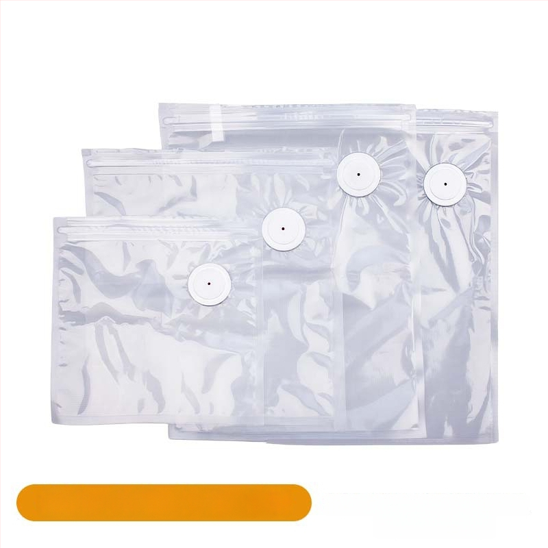 Vakuuma uzglabāšanas maisiņš pārtikai — PA+PE biezināts materiāls, sūkšanās tips, bez sūkņa, mājas uzglabāšanas vakuuma maisiņš (2025)