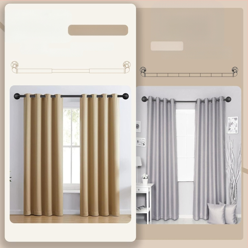 Užuolaidų lazdelė – Ištiesiama, Pramoninis / Skandinaviškas stilius, Anglies plienas, Pritaikoma, Licencijuota privatioji ženklas, Prekės ženklas: Ijiale