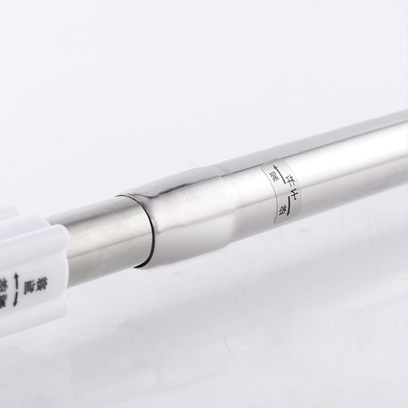 Nerūdijančio plieno teleskopinis vonios laikiklis, skirtas užuolaidoms ir drabužiams – be gręžimo