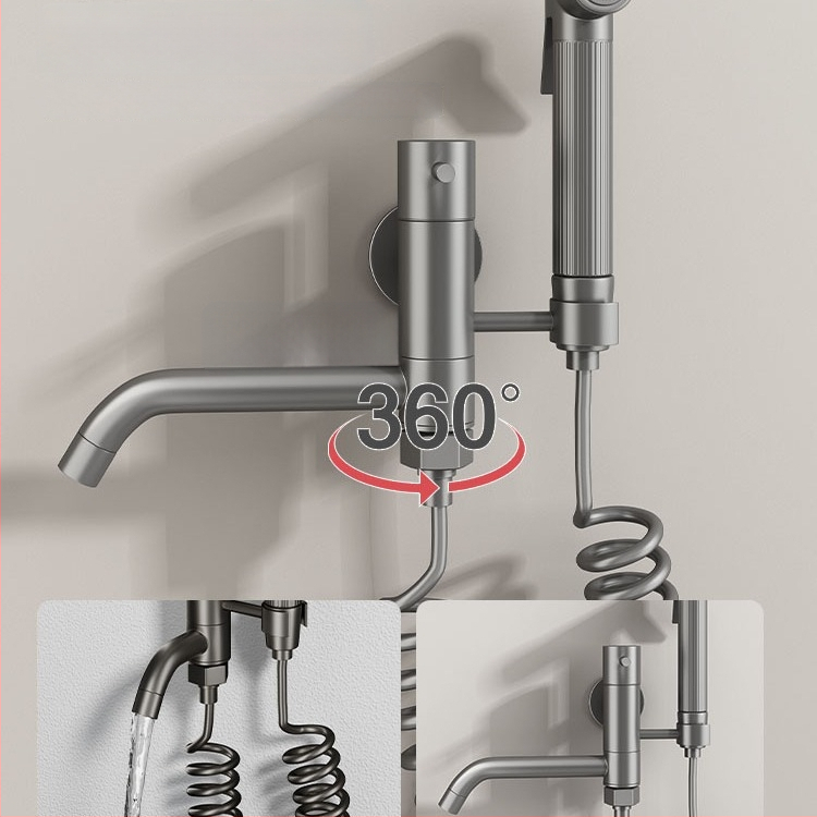 Mopa pool krāns no vara, duplex konstrukcija, atvērums ar atslēgu, cepjamā pārklājuma virsma, mūsdienīgs stils