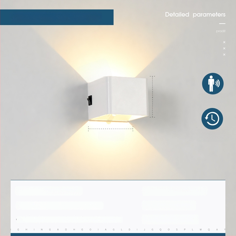 Sieninis šviestuvas su kūno judesio jutikliu – LED šviesa, PVC gaubtas, akrilinis korpusas, įtampa ≤36V