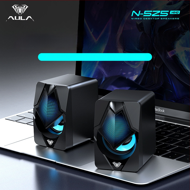 Wolf Spider N-525 kompiuterio garsiakalbis su USB maitinimu, 2 kanalų, 3,5 mm įvestis, 5W, 200Hz-16kHz