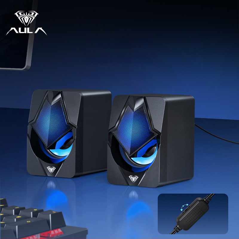 Wolf Spider N-525 kompiuterio garsiakalbis su USB maitinimu, 2 kanalų, 3,5 mm įvestis, 5W, 200Hz-16kHz