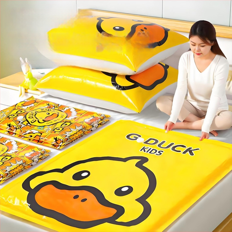 Vakuuma kompresijas soma segām un drēbēm ar pumpu — Modelis 1313, PA+PE materiāls