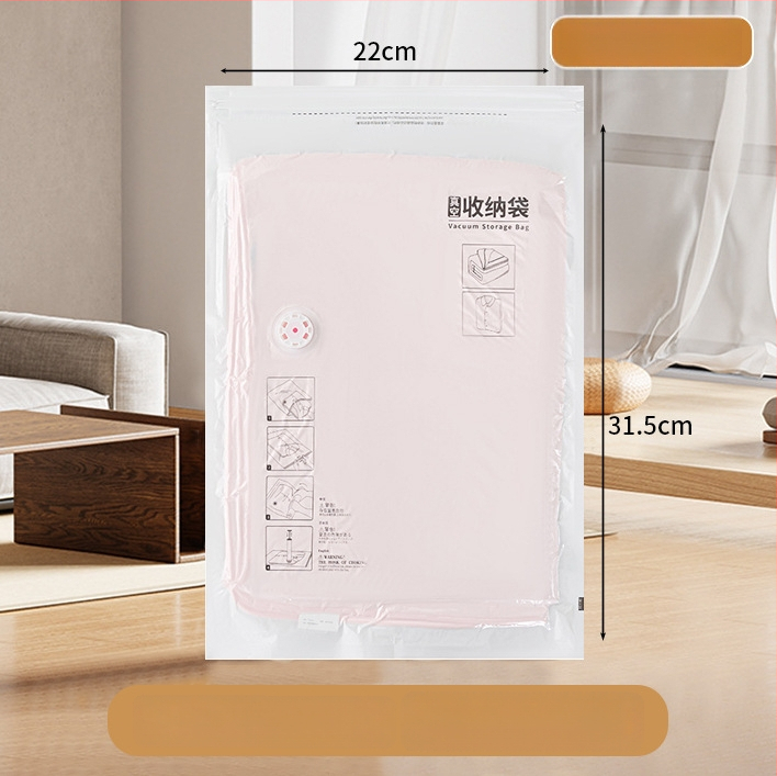 Mājās lietojama vakuuma kompresijas soma drēbēm ar sūknīti, PET+PE materiāls, kompresijas soma modelis