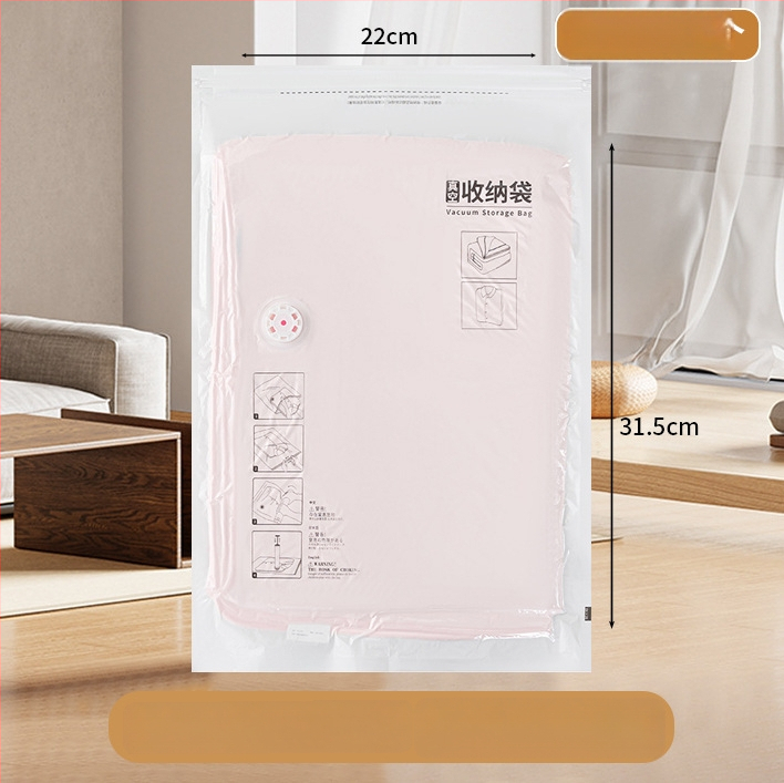Mājās lietojama vakuuma kompresijas soma drēbēm ar sūknīti, PET+PE materiāls, kompresijas soma modelis