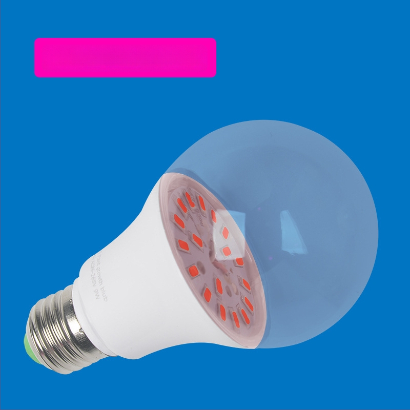 LED augimo lemputė augalams šiltnamiui, E27 lizdas, IP65 atsparus vandeniui, 18 LED, 220V, 30 000 valandų tarnavimo laikas