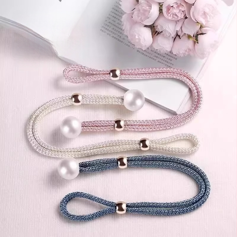 Kuyi pärlidega kardinapaelad, kangas, kaasaegne minimalistlik stiil, paar