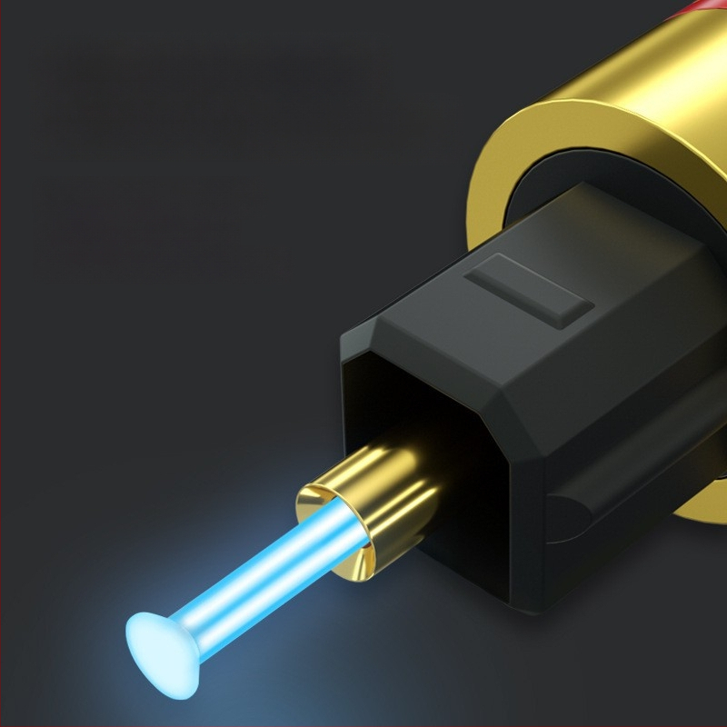 Skaitmeninis optinis garso kabelis televizoriui — optinis branduolys, auksu dengti jungtys, suderintas su TV, DVD, PS4 ir stiprintuvu