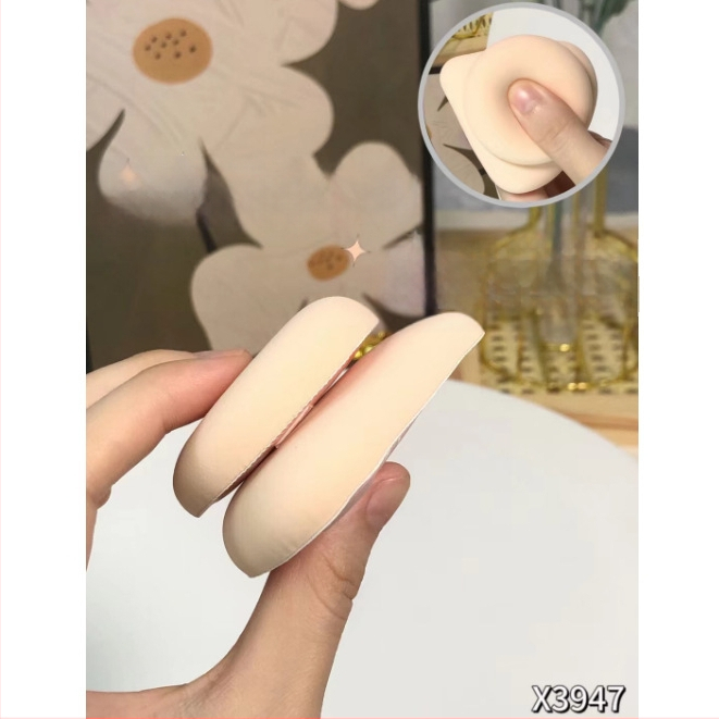 Snowmary Marshmallow pūderpufs sērija, formā fanu un apaļš, hidrofilais ne-lateksa sūklis, augsta elastība, sausai un mitrai lietošanai