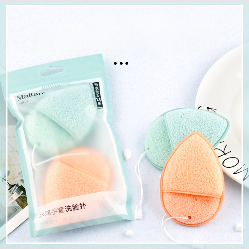 Marion kosmētikas rīku komplekts: sejas mazgāšanas sūklis, grima noņemšanas sūklis, attīrīšanas sūklis, sejas tīrīšanas josta ar aukliņu — hidrofilais poliuretāns