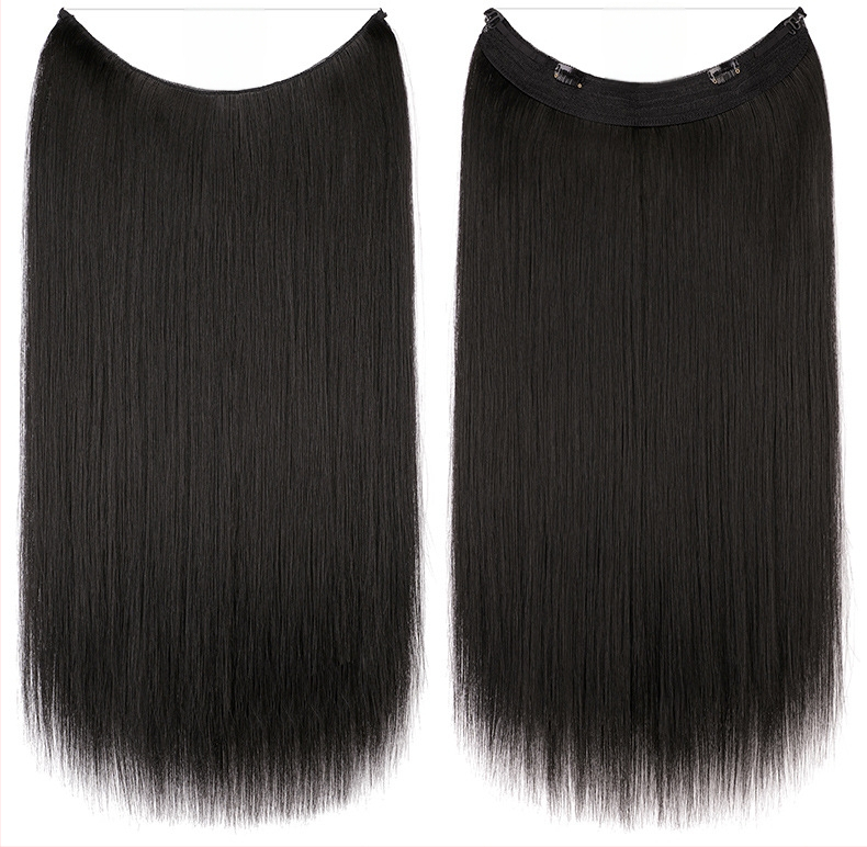 Moteriška plaukų peruka su tiesiais plaukais, aukštos temperatūros pluoštas, modelis su tinkline juosta, galima dažyti