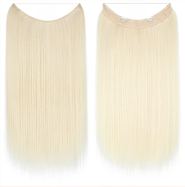 Moteriška plaukų peruka su tiesiais plaukais, aukštos temperatūros pluoštas, modelis su tinkline juosta, galima dažyti