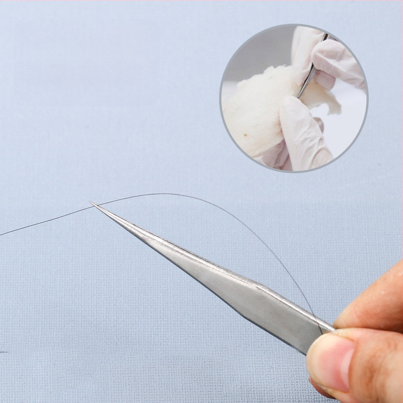 Ripsmete pintsetid roostevabast terasest, terav ots, meditsiinilise kasutusega