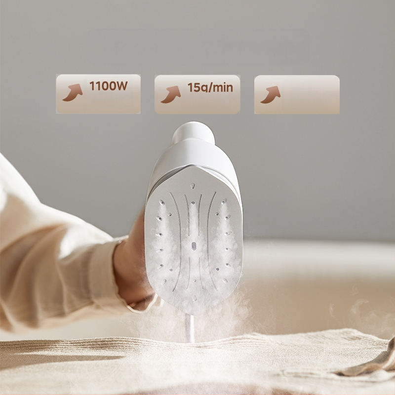 Midea rokas tvaika gludināšanas ierīce drēbēm, pārnēsājama, 1100W, spriegums 111–240V, ūdens tvertnes tilpums <0,8 L, mehāniskā darbība