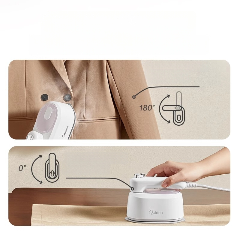 Midea rokas tvaika gludināšanas ierīce drēbēm, pārnēsājama, 1100W, spriegums 111–240V, ūdens tvertnes tilpums <0,8 L, mehāniskā darbība