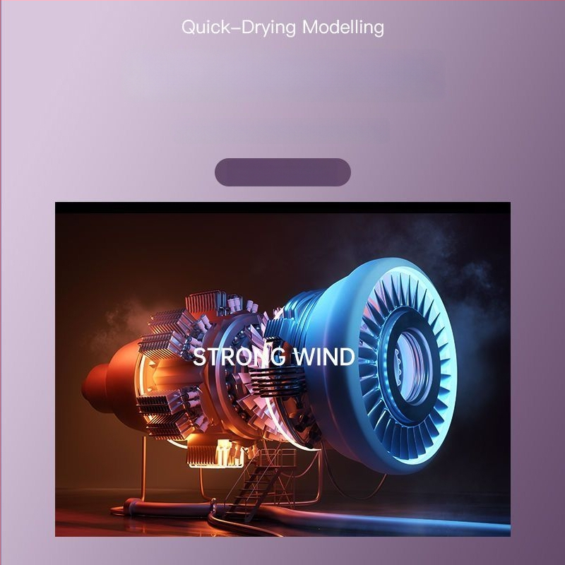 Plaukų džiovintuvas namų naudojimui, didelė galia 800 W, DC variklis, sulankstoma rankena, vienas antgalis, karštas/šaltas oras