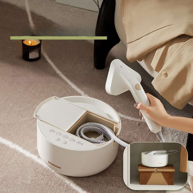Daewoo Roku tērpu tvaika gludināšanas ierīce – USB barošana, 2180W, 0.8L tilpums, saliekama, 5+ temperatūras līmeņi