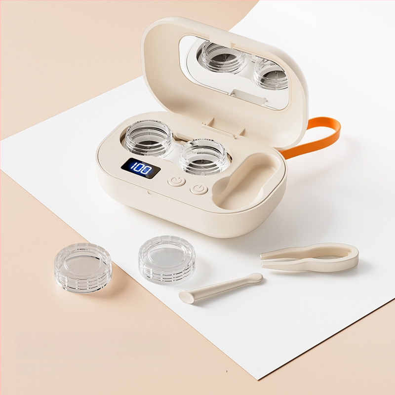 Kaasaskantav mini elektriline kontaktläätsede puhastusmasin — mehaaniline töö, USB toiteallikas, 5 V, 5 W, maht kuni 300 ml