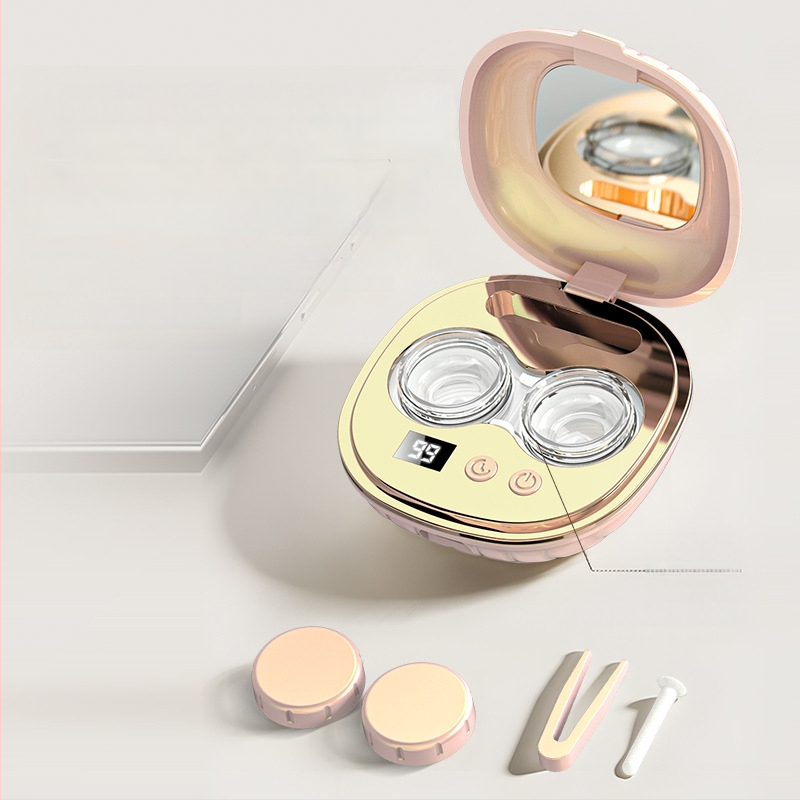 Ultragarsinis kontaktinių lęšių valymo dėklas su automatinio skalavimo funkcija — YJ-77, USB įkrovimas, 3.7V, 5W, veikimo laikas iki 2 val.