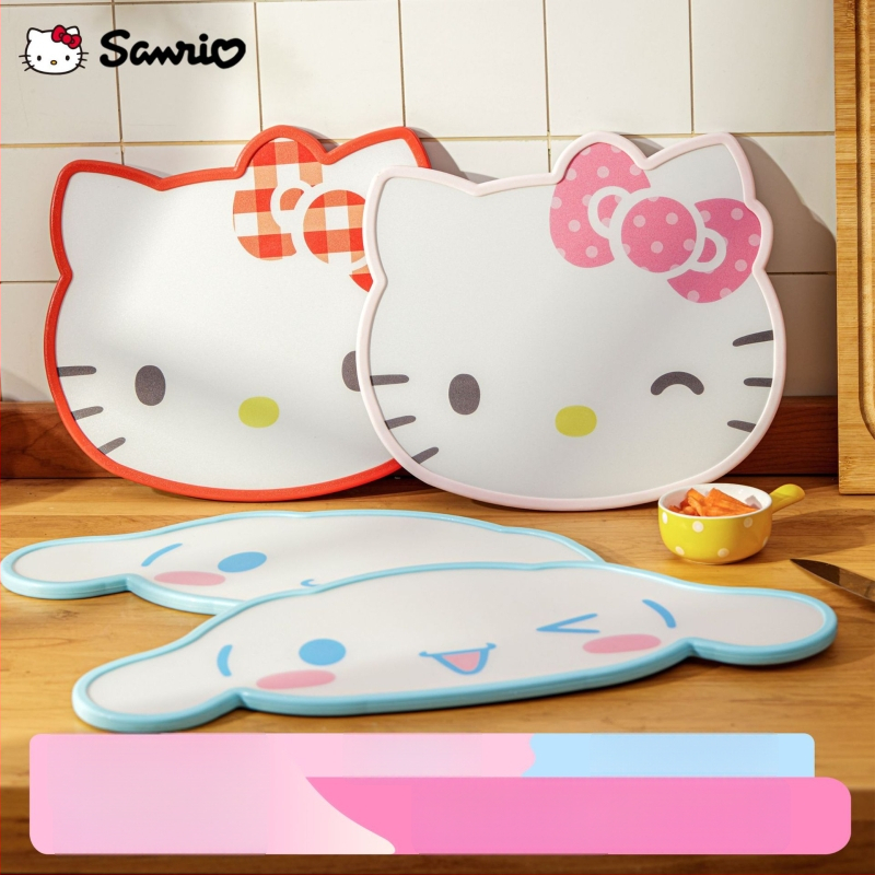 Sanrio licencijuota karikatūrų pjaustymo lenta, PP maisto kokybės, dviejų pusių, vaisiams ir kūdikių maistui
