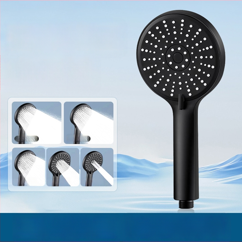 Slėginė dušo galva, reguliuojama penkių greičių, didelis išėjimo panelis ir universali sąsaja